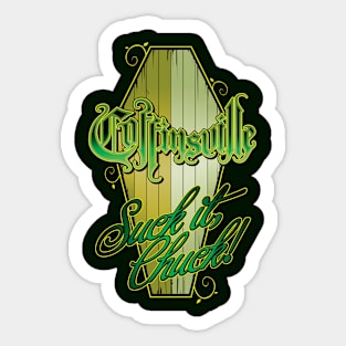 Coffinsville Suck It Chuck Sticker